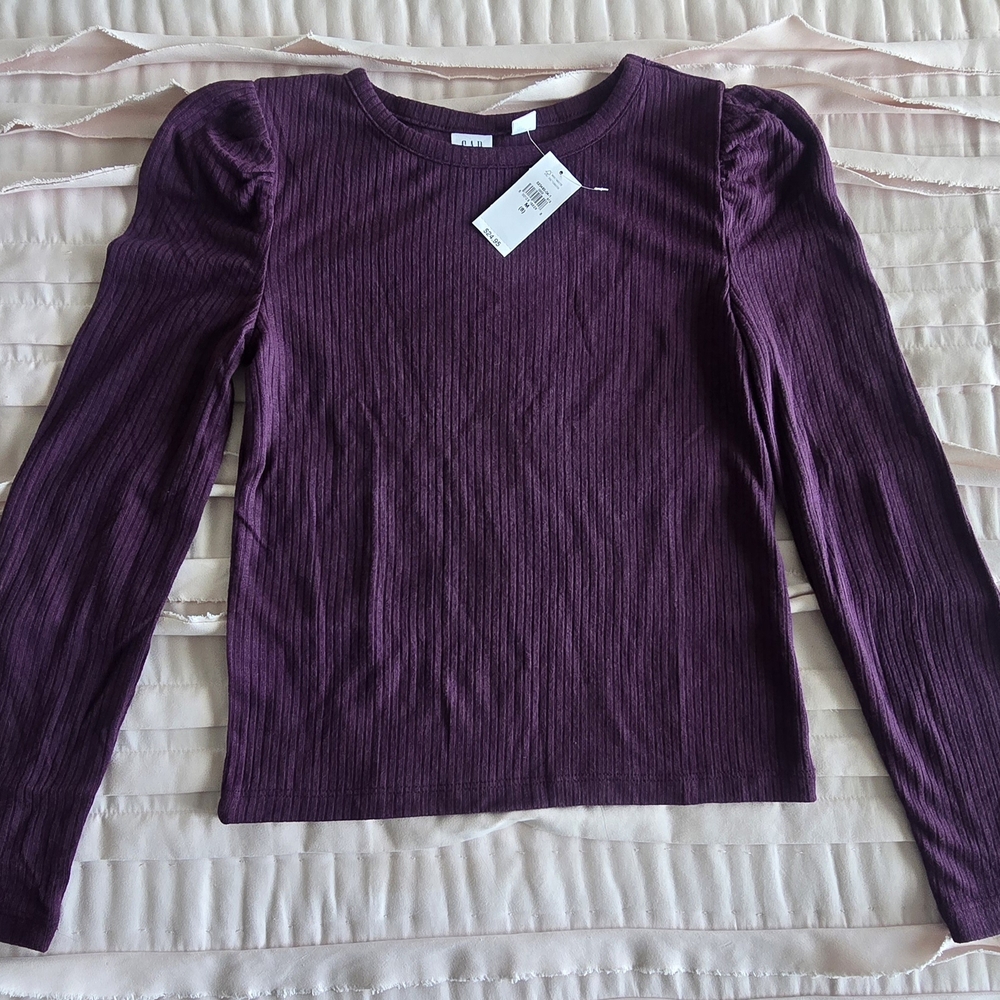 GAP Girls Size M Purple LS Top NWT